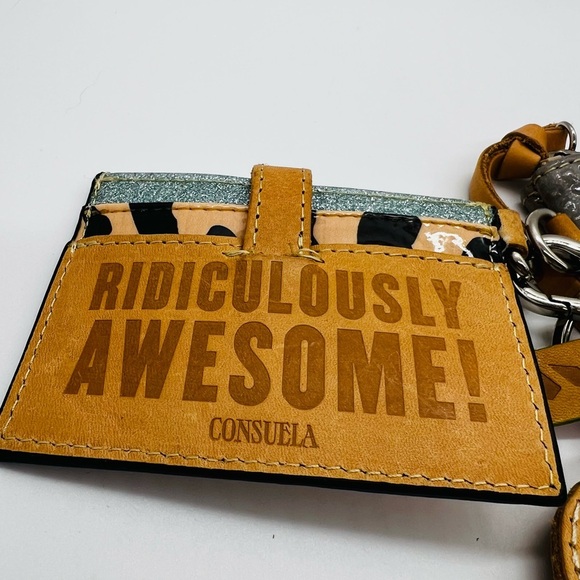 Consuela Pretty Gray Wristlet and card holder with Multicolor Strap EUC - Picture 4 of 11